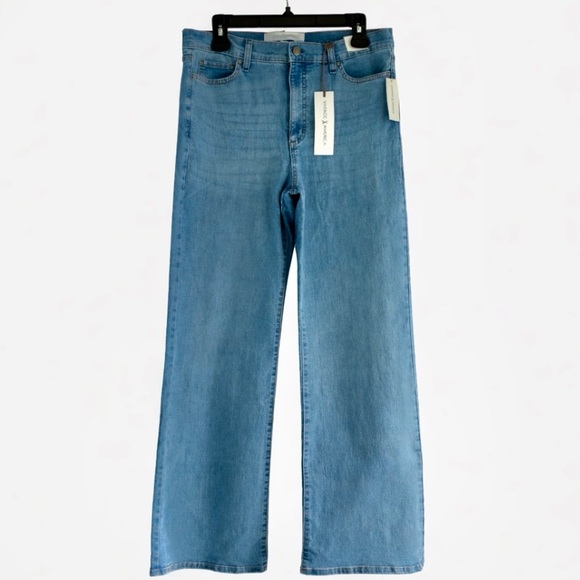 Vintage America Denim - NWT Vintage America Women’s Jeans size 12 Light Wash High-Rise Wide Leg
